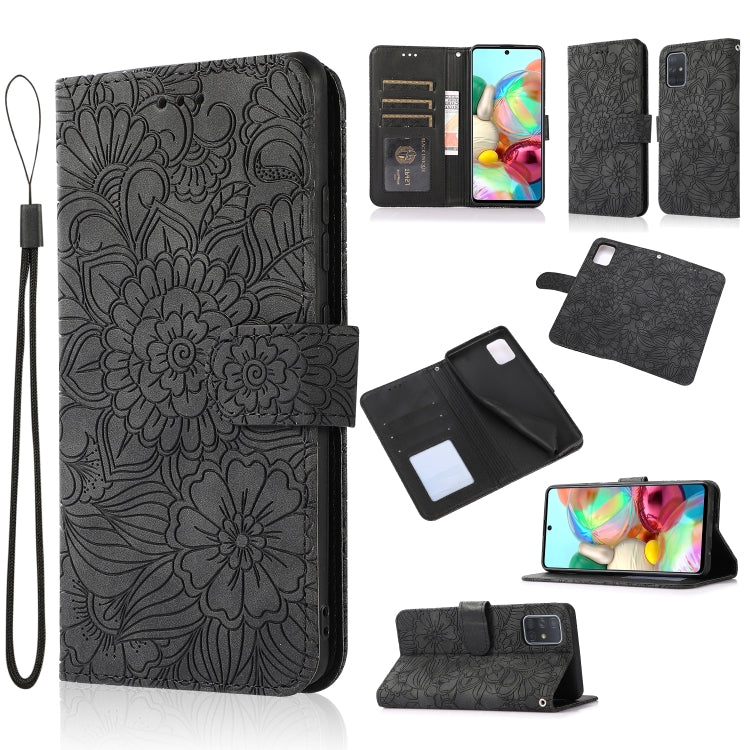 Skin Feel Embossed Sunflower Horizontal Flip Leather Case with Holder & Card Slots & Wallet & Lanyard, For Samsung Galaxy S8+, For Samsung Galaxy A12, For Samsung Galaxy A42 5G, For Samsung Galaxy A32 4G, For Samsung Galaxy A32 5G, For Samsung Galaxy A...
