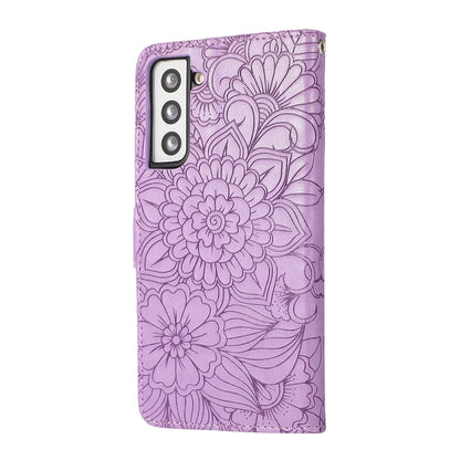 Skin Feel Embossed Sunflower Horizontal Flip Leather Case with Holder & Card Slots & Wallet & Lanyard, For Samsung Galaxy S21 5G, For Samsung Galaxy S21 FE, For Samsung Galaxy A21s, For Samsung Galaxy Note20, For Samsung Galaxy 5G / 4G                 ...