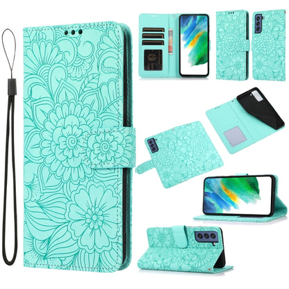 Skin Feel Embossed Sunflower Horizontal Flip Leather Case with Holder & Card Slots & Wallet & Lanyard, For Samsung Galaxy S21 5G, For Samsung Galaxy S21 FE, For Samsung Galaxy A21s, For Samsung Galaxy Note20, For Samsung Galaxy 5G / 4G                 ...