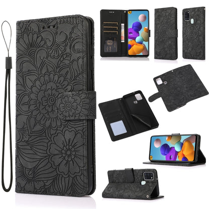 Skin Feel Embossed Sunflower Horizontal Flip Leather Case with Holder & Card Slots & Wallet & Lanyard, For Samsung Galaxy S21 5G, For Samsung Galaxy S21 FE, For Samsung Galaxy A21s, For Samsung Galaxy Note20, For Samsung Galaxy 5G / 4G                 ...