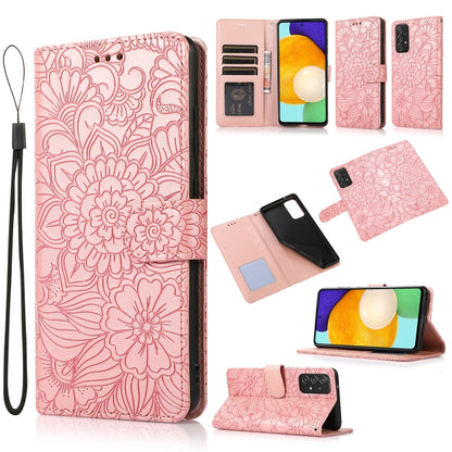 Skin Feel Embossed Sunflower Horizontal Flip Leather Case with Holder & Card Slots & Wallet & Lanyard, For Samsung Galaxy S21 5G, For Samsung Galaxy S21 FE, For Samsung Galaxy A21s, For Samsung Galaxy Note20, For Samsung Galaxy 5G / 4G                 ...