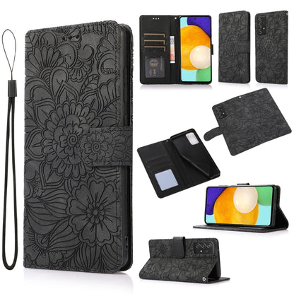 Skin Feel Embossed Sunflower Horizontal Flip Leather Case with Holder & Card Slots & Wallet & Lanyard, For Samsung Galaxy S21 5G, For Samsung Galaxy S21 FE, For Samsung Galaxy A21s, For Samsung Galaxy Note20, For Samsung Galaxy 5G / 4G                 ...