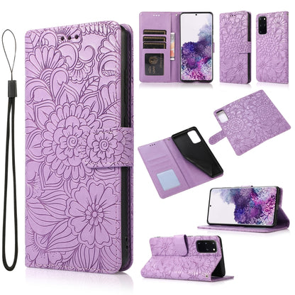 Skin Feel Embossed Sunflower Horizontal Flip Leather Case with Holder & Card Slots & Wallet & Lanyard, For Samsung Galaxy S21 5G, For Samsung Galaxy S21 FE, For Samsung Galaxy A21s, For Samsung Galaxy Note20, For Samsung Galaxy 5G / 4G                 ...