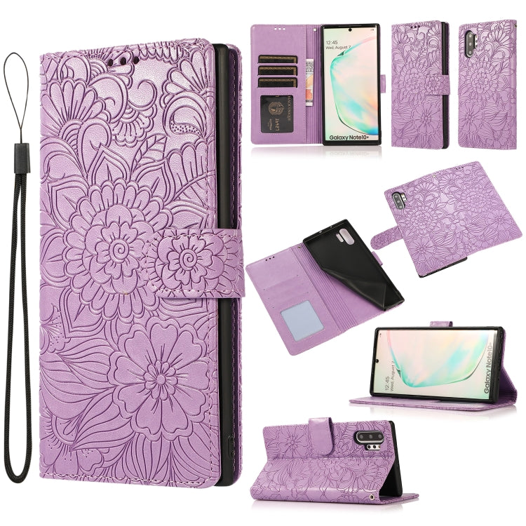 Skin Feel Embossed Sunflower Horizontal Flip Leather Case with Holder & Card Slots & Wallet & Lanyard, For Samsung Galaxy S21 5G, For Samsung Galaxy S21 FE, For Samsung Galaxy A21s, For Samsung Galaxy Note20, For Samsung Galaxy 5G / 4G                 ...