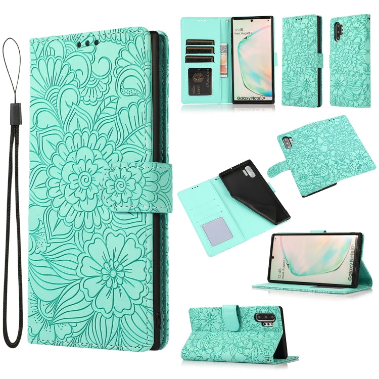 Skin Feel Embossed Sunflower Horizontal Flip Leather Case with Holder & Card Slots & Wallet & Lanyard, For Samsung Galaxy S21 5G, For Samsung Galaxy S21 FE, For Samsung Galaxy A21s, For Samsung Galaxy Note20, For Samsung Galaxy 5G / 4G                 ...