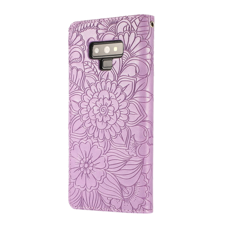 Skin Feel Embossed Sunflower Horizontal Flip Leather Case with Holder & Card Slots & Wallet & Lanyard, For Samsung Galaxy Note9, For Samsung Galaxy Note20 Ultra, For Samsung Galaxy S20 Ultra, For Samsung Galaxy S21 Ultra 5G, For Samsung Galaxy A30s    ...