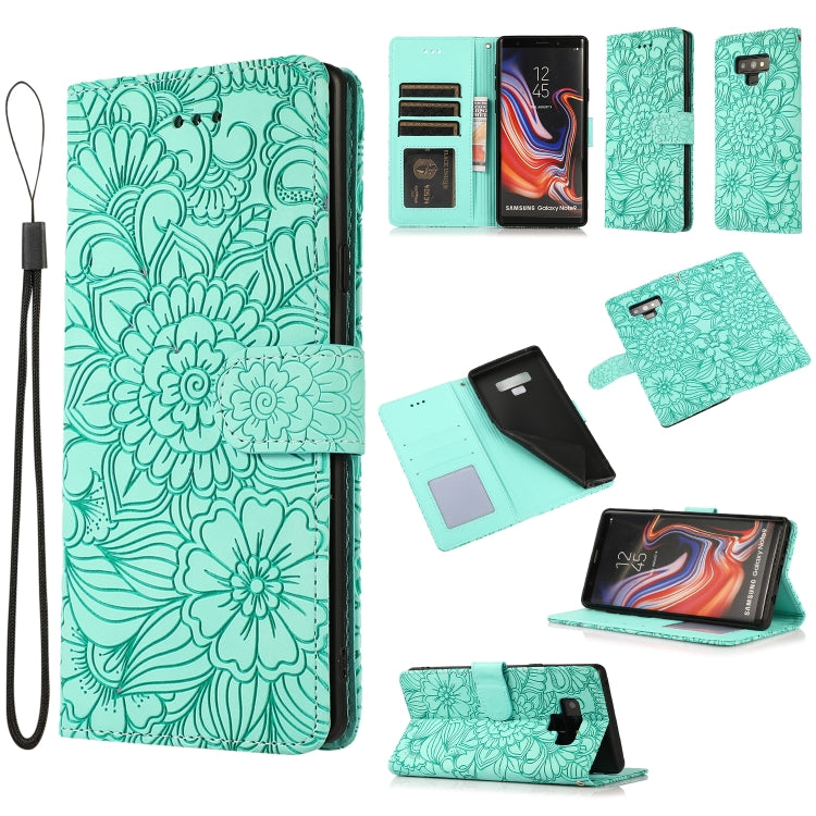 Skin Feel Embossed Sunflower Horizontal Flip Leather Case with Holder & Card Slots & Wallet & Lanyard, For Samsung Galaxy Note9, For Samsung Galaxy Note20 Ultra, For Samsung Galaxy S20 Ultra, For Samsung Galaxy S21 Ultra 5G, For Samsung Galaxy A30s    ...