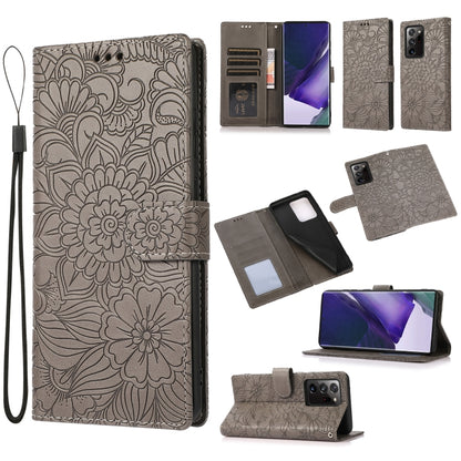 Skin Feel Embossed Sunflower Horizontal Flip Leather Case with Holder & Card Slots & Wallet & Lanyard, For Samsung Galaxy Note9, For Samsung Galaxy Note20 Ultra, For Samsung Galaxy S20 Ultra, For Samsung Galaxy S21 Ultra 5G, For Samsung Galaxy A30s    ...