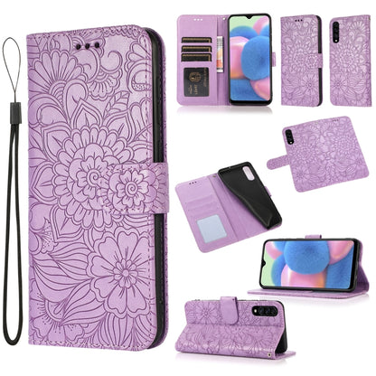 Skin Feel Embossed Sunflower Horizontal Flip Leather Case with Holder & Card Slots & Wallet & Lanyard, For Samsung Galaxy Note9, For Samsung Galaxy Note20 Ultra, For Samsung Galaxy S20 Ultra, For Samsung Galaxy S21 Ultra 5G, For Samsung Galaxy A30s    ...