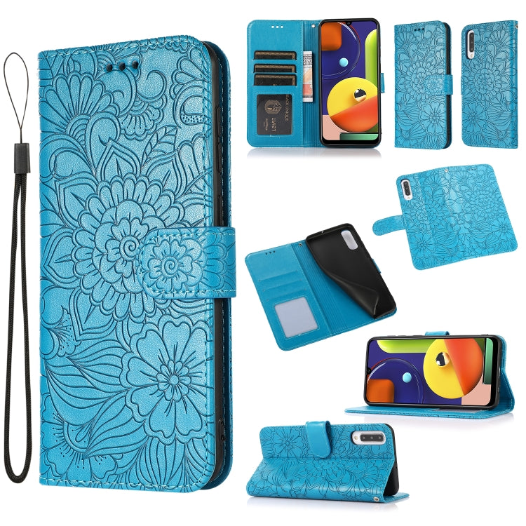 Skin Feel Embossed Sunflower Horizontal Flip Leather Case with Holder & Card Slots & Wallet & Lanyard, For Samsung Galaxy Note9, For Samsung Galaxy Note20 Ultra, For Samsung Galaxy S20 Ultra, For Samsung Galaxy S21 Ultra 5G, For Samsung Galaxy A30s    ...