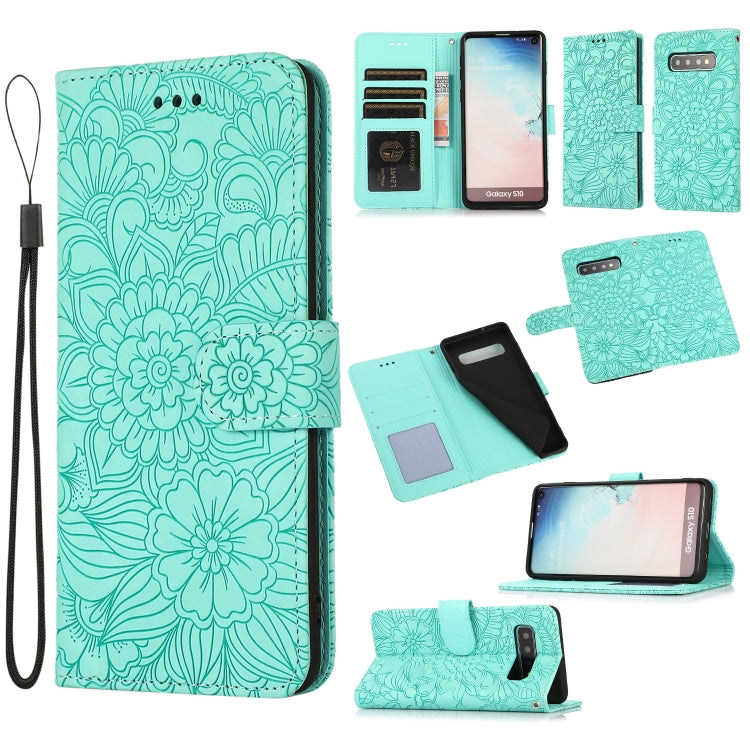Skin Feel Embossed Sunflower Horizontal Flip Leather Case with Holder & Card Slots & Wallet & Lanyard, For Samsung Galaxy Note9, For Samsung Galaxy Note20 Ultra, For Samsung Galaxy S20 Ultra, For Samsung Galaxy S21 Ultra 5G, For Samsung Galaxy A30s    ...