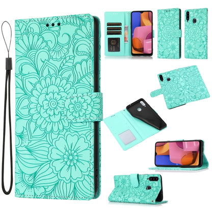 Skin Feel Embossed Sunflower Horizontal Flip Leather Case with Holder & Card Slots & Wallet & Lanyard, For Samsung Galaxy S10+, For Samsung Galaxy S10e, For Samsung Galaxy A20s, For Samsung Galaxy A40, For Samsung Galaxy Note8, For Samsung Galaxy J6   ...