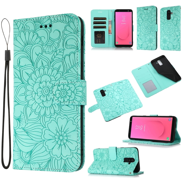 Skin Feel Embossed Sunflower Horizontal Flip Leather Case with Holder & Card Slots & Wallet & Lanyard, For Samsung Galaxy S10+, For Samsung Galaxy S10e, For Samsung Galaxy A20s, For Samsung Galaxy A40, For Samsung Galaxy Note8, For Samsung Galaxy J6   ...