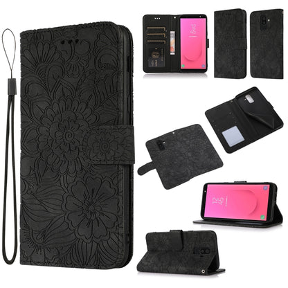Skin Feel Embossed Sunflower Horizontal Flip Leather Case with Holder & Card Slots & Wallet & Lanyard, For Samsung Galaxy S10+, For Samsung Galaxy S10e, For Samsung Galaxy A20s, For Samsung Galaxy A40, For Samsung Galaxy Note8, For Samsung Galaxy J6   ...