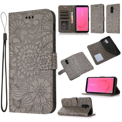 Skin Feel Embossed Sunflower Horizontal Flip Leather Case with Holder & Card Slots & Wallet & Lanyard, For Samsung Galaxy S10+, For Samsung Galaxy S10e, For Samsung Galaxy A20s, For Samsung Galaxy A40, For Samsung Galaxy Note8, For Samsung Galaxy J6   ...