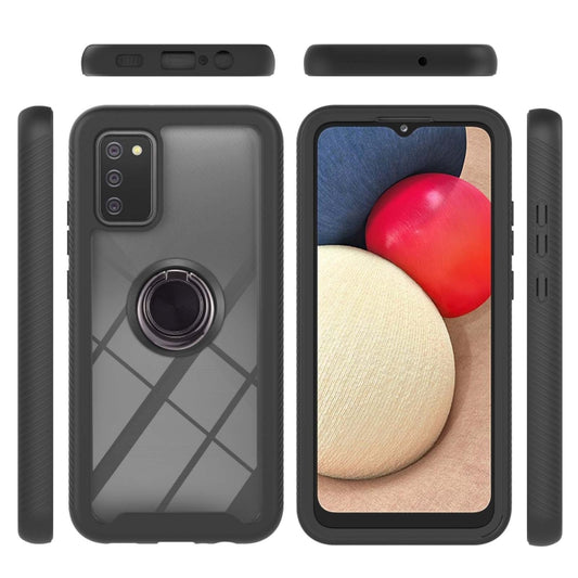 Starry Sky Solid Color Series Shockproof PC + TPU Protective Case with Ring Holder & Magnetic Function, For Samsung Galaxy A02s EU Version, For Samsung Galaxy A02s US Version, For Samsung Galaxy A02, For Samsung Galaxy A72 5G / 4G                      ...