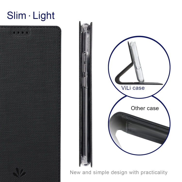 ViLi DMX Series Shockproof TPU + PU Leather Magnetic Attraction Horizontal Flip Case with Card Slot & Holder, For Motorola Moto G Stylus 5G, For Samsung Galaxy A03s 4G 166mm