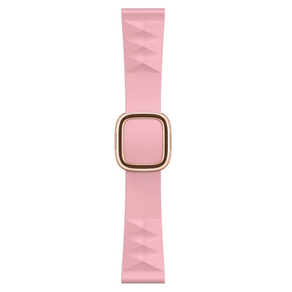 Modern Style Silicone Replacement Strap Watchband For Apple Watch Series 6 & SE & 5 & 4 40mm / 3 & 2 & 1 38mm, Black Buckle, Rose Gold Buckle, Silver Buckle