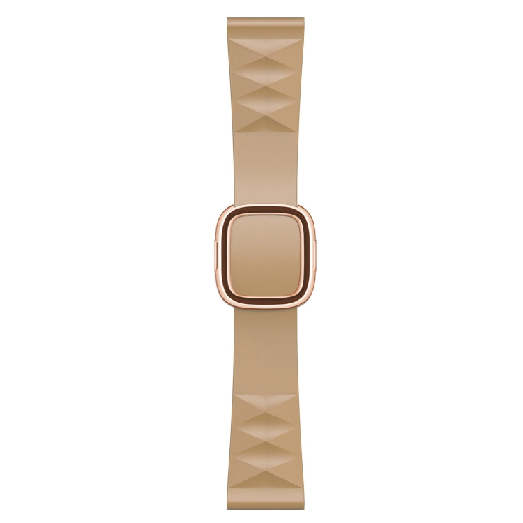 Modern Style Silicone Replacement Strap Watchband For Apple Watch Series 6 & SE & 5 & 4 40mm / 3 & 2 & 1 38mm, Black Buckle, Rose Gold Buckle, Silver Buckle
