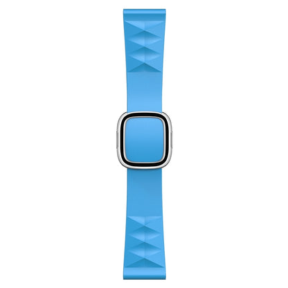 Modern Style Silicone Replacement Strap Watchband For Apple Watch Series 6 & SE & 5 & 4 40mm / 3 & 2 & 1 38mm, Black Buckle, Rose Gold Buckle, Silver Buckle
