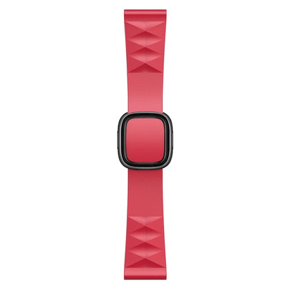 Modern Style Silicone Replacement Strap Watchband For Apple Watch Series 6 & SE & 5 & 4 44mm / 3 & 2 & 1 42mm, Black Buckle, Rose Gold Buckle, Silver Buckle