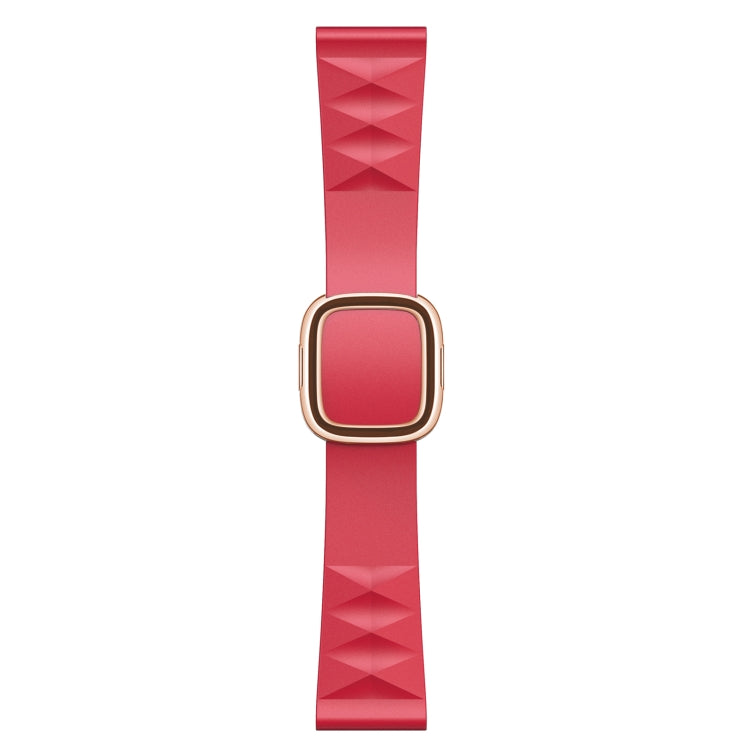 Modern Style Silicone Replacement Strap Watchband For Apple Watch Series 6 & SE & 5 & 4 44mm / 3 & 2 & 1 42mm, Black Buckle, Rose Gold Buckle, Silver Buckle