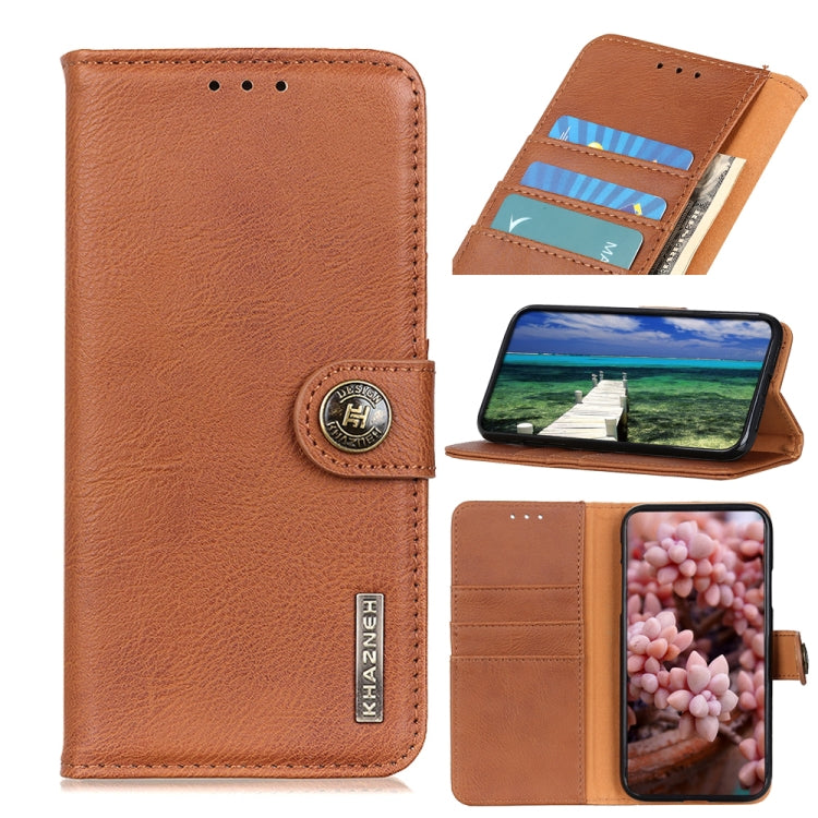 KHAZNEH Cowhide Texture Horizontal Flip Leather Case with Holder & Card Slots & Wallet, For Samsung Galaxy M32