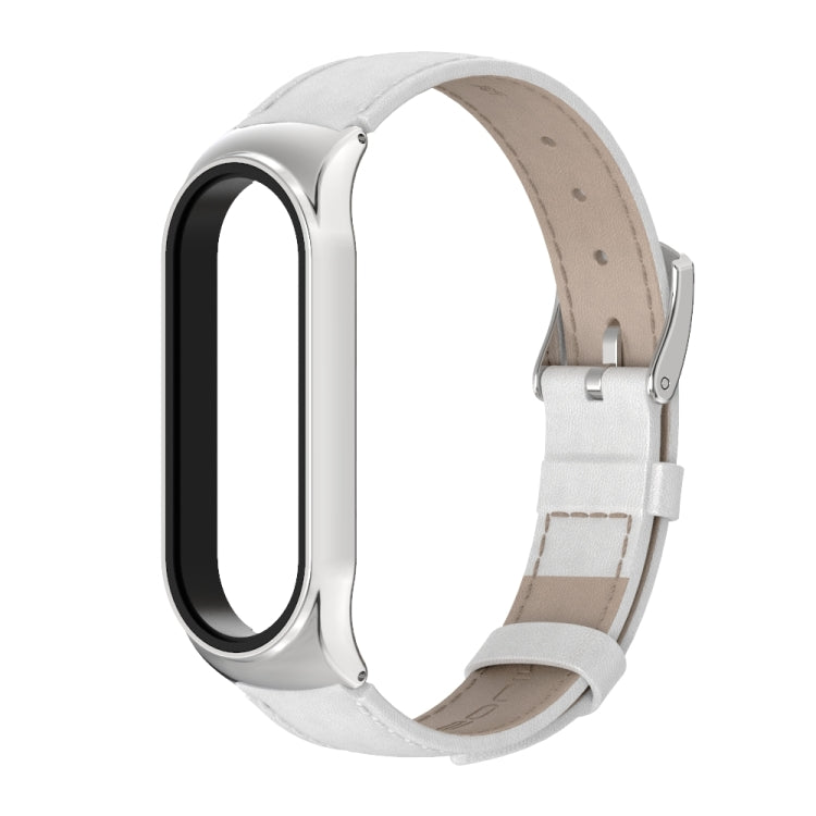 For Xiaomi Mi Band 6 / 5 Mijobs CS First Layer Cowhide Watch Band