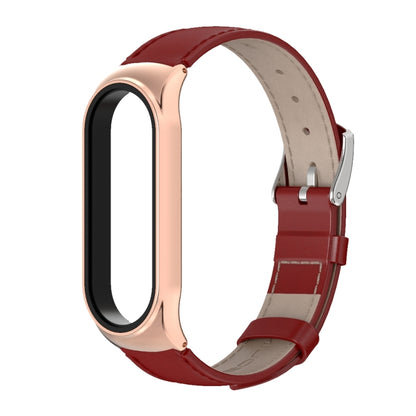 For Xiaomi Mi Band 6 / 5 Mijobs CS First Layer Cowhide Watch Band