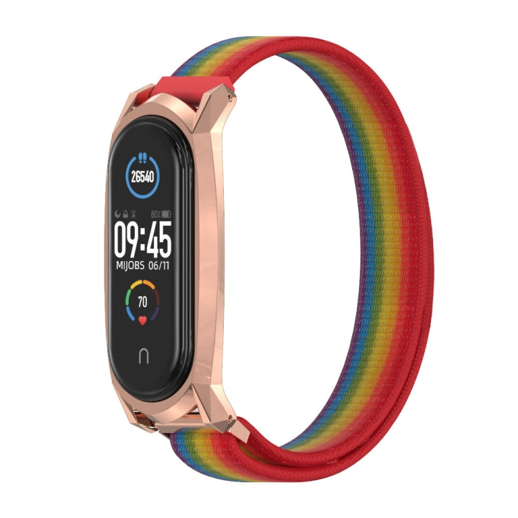 For Xiaomi Mi Band 6 / 5 Mijobs GT Nylon Loop Watch Band