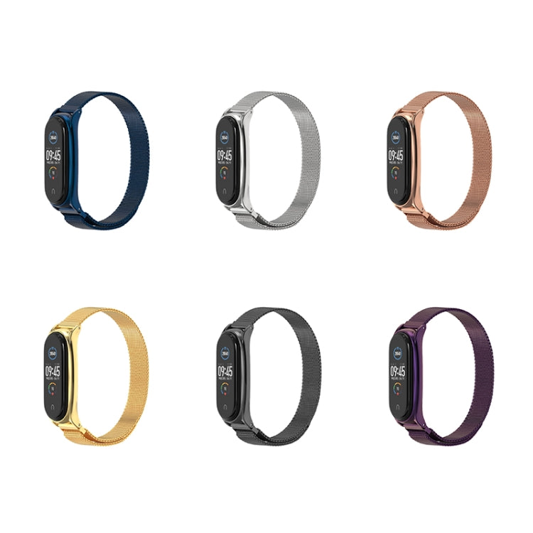 For Xiaomi Mi Band 6 / 5 Mijobs Milan Magnetic Plus Stainless Steel Watch Band