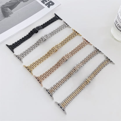 Seven-beads Steel Replacement Strap Watchband, For Apple Watch Ultra 49mm, For Apple Watch Series 9&8&7 41mm, For Apple Watch Series 7  41mm / & 6 & SE & 5 & 4 40mm, For Apple Watch Series  7  45mm / & 6 & SE & 5 & 4 44mm