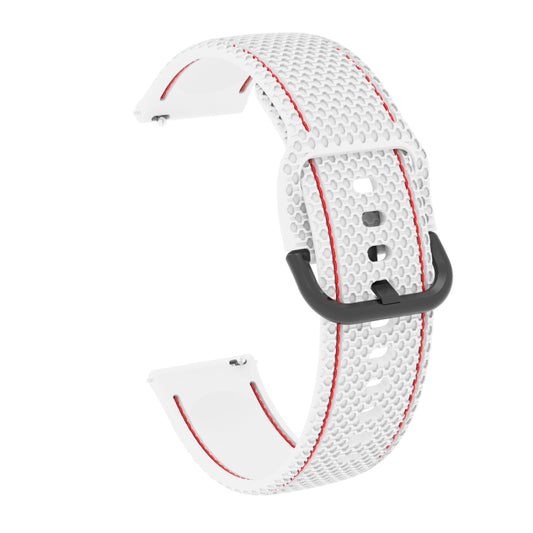 For Samsung Galaxy Watch Active 2 Two-color Stitching Silicone Replacement Strap Watchband, 20mm
