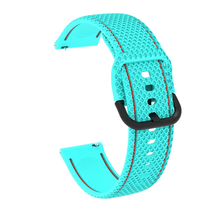 For Samsung Galaxy Watch Active 2 Two-color Stitching Silicone Replacement Strap Watchband, 20mm