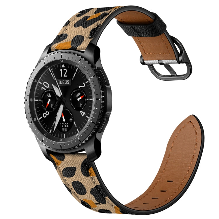 Universal Printed Leather Replacement Strap Watchband, 22mm For Xiaomi Haylou RT RS3 LS04 / LS05S, 22mm For Samsung Galaxy Watch 46mm