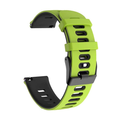 Universal Two-color Silicone Replacement Strap Watchband, 22mm For Xiaomi Haylou RT RS3 LS04 / LS05S, 20mm For Garmin Vivoactive 3 / Venu, 22mm For Garmin Vivoactive 4 / Venu 2