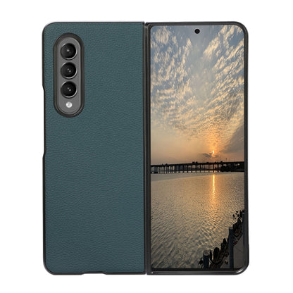 Genuine Leather Shockproof Protective Leather Case, For Samsung Galaxy Z Fold3 5G