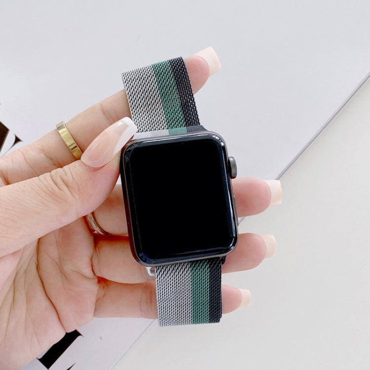 Four-colors Milanese Replacement Strap Watchband, For Apple Watch Series 7  41mm / & 6 & SE & 5 & 4 40mm, For Apple Watch Series  7  45mm / & 6 & SE & 5 & 4 44mm