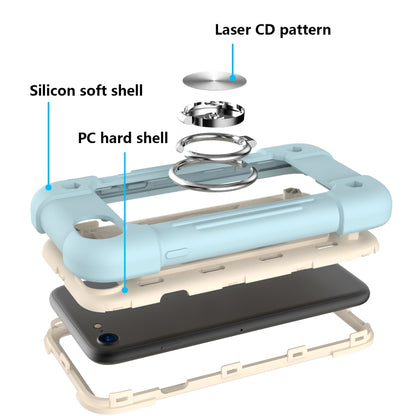 Shockproof Silicone + PC Protective Case with Dual-Ring Holder, For iPhone 6/6s/7/8/SE 2022 / SE 2020, For iPhone 6 Plus/6s Plus/7 Plus/8 Plus, For iPhone X / XS, For iPhone XR