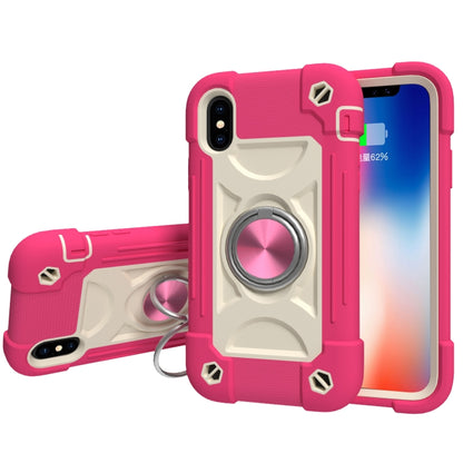 Shockproof Silicone + PC Protective Case with Dual-Ring Holder, For iPhone 6/6s/7/8/SE 2022 / SE 2020, For iPhone 6 Plus/6s Plus/7 Plus/8 Plus, For iPhone X / XS, For iPhone XR