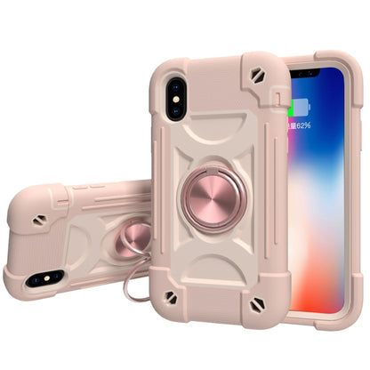 Shockproof Silicone + PC Protective Case with Dual-Ring Holder, For iPhone 6/6s/7/8/SE 2022 / SE 2020, For iPhone 6 Plus/6s Plus/7 Plus/8 Plus, For iPhone X / XS, For iPhone XR
