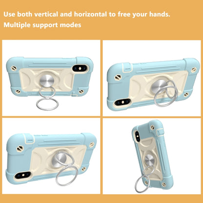 Shockproof Silicone + PC Protective Case with Dual-Ring Holder, For iPhone XS Max, For iPhone 11, For iPhone 11 Pro Max, For iPhone 12 mini