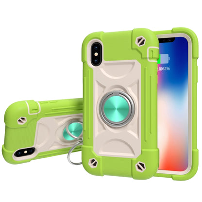 Shockproof Silicone + PC Protective Case with Dual-Ring Holder, For iPhone XS Max, For iPhone 11, For iPhone 11 Pro Max, For iPhone 12 mini