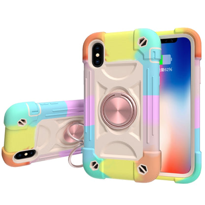 Shockproof Silicone + PC Protective Case with Dual-Ring Holder, For iPhone XS Max, For iPhone 11, For iPhone 11 Pro Max, For iPhone 12 mini
