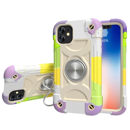 Shockproof Silicone + PC Protective Case with Dual-Ring Holder, For iPhone XS Max, For iPhone 11, For iPhone 11 Pro Max, For iPhone 12 mini