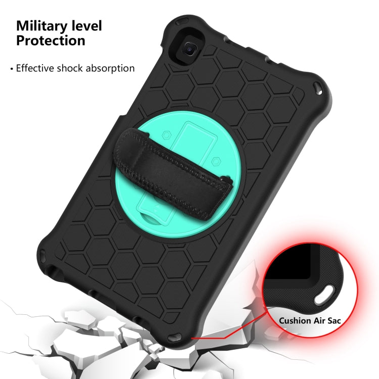 For Samsung Galaxy Tab A7 Lite 8.7 2021 T220 / T225 360 Degree Rotation Honeycomb Shockproof Silicone PC Protective Case with Holder & Shoulder Strap & Hand Strap, For Samsung Galaxy Tab A7 Lite 8.7 2021 T220 / T225