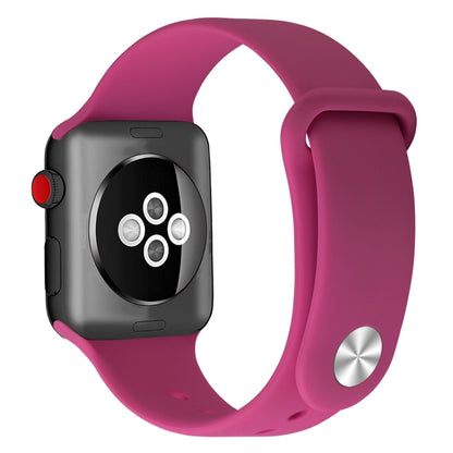 Silicone Replacement Strap Watchband For Apple Watch Series, 7 41mm / 6 & SE & 5 & 4 40mm / 3 & 2 & 1 38mm, 7 45mm / 6 & SE & 5 & 4 44mm / 3 & 2 & 1 42mm