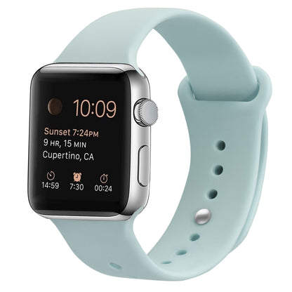 Silicone Replacement Strap Watchband For Apple Watch Series, 7 41mm / 6 & SE & 5 & 4 40mm / 3 & 2 & 1 38mm, 7 45mm / 6 & SE & 5 & 4 44mm / 3 & 2 & 1 42mm