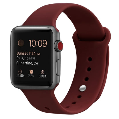 Silicone Replacement Strap Watchband For Apple Watch Series, 7 41mm / 6 & SE & 5 & 4 40mm / 3 & 2 & 1 38mm, 7 45mm / 6 & SE & 5 & 4 44mm / 3 & 2 & 1 42mm