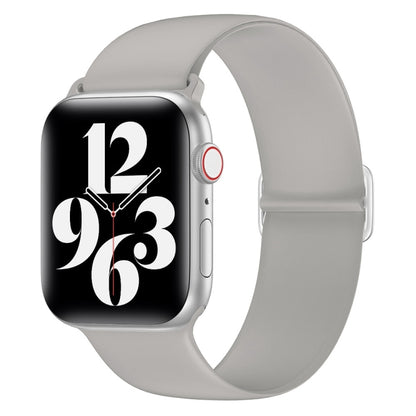 Elasticity Silicone Replacement Strap Watchband For Apple Watch Series, 7 41mm / 6 & SE & 5 & 4 40mm / 3 & 2 & 1 38mm, 7 45mm / 6 & SE & 5 & 4 44mm / 3 & 2 & 1 42mm